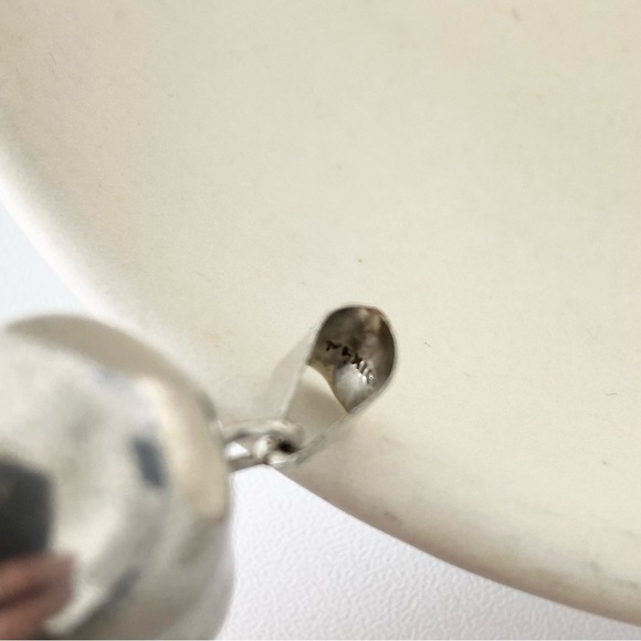 Vintage Sterling Silver Puffy Heart Pendant with Velvet Ribbons - Picture 8 of 11